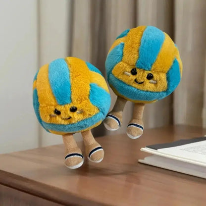 Soft Plush Cartoon Volleyball Toy, Fun Sports-Themed Keychain and Bag Decor