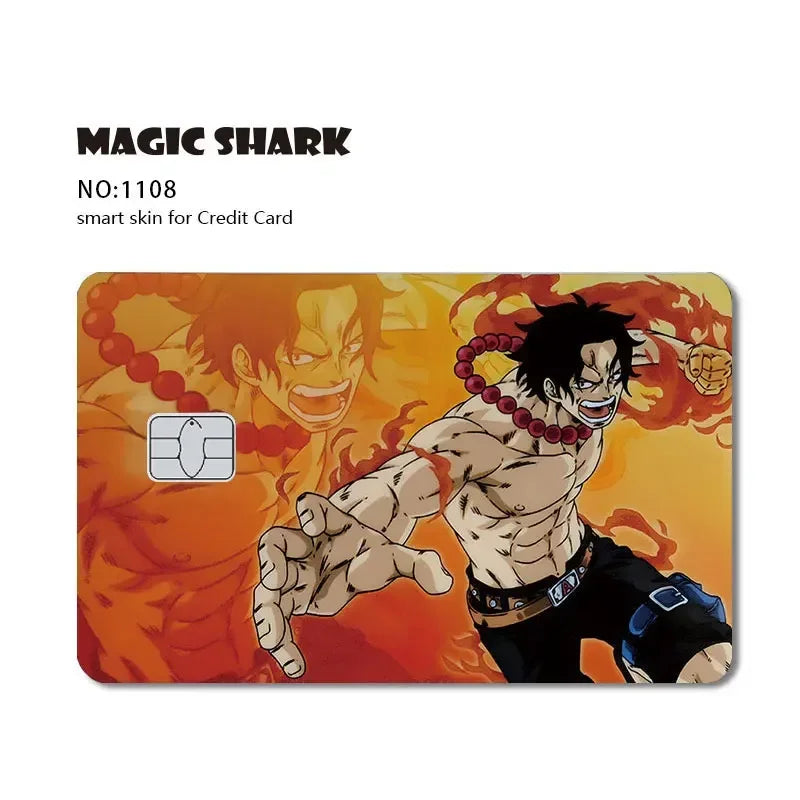 Magic Shark Wanted Anime 3M PVC Matte No Fade Skin Cover Sticker for Metro Debit Credit Card