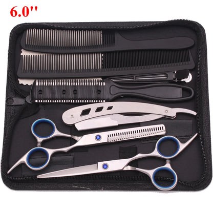 6.0'' Professional Hair Scissors Cutting Shears Thinning Hairdressing Haircut Razors Comb Set Salon Barber & Home Dropshipping