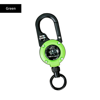 Rope Retractable Pull Reel Steel Wire Carabiner Key Chains Buckle Holder Outdoor Sporty Keychain Multiple Tool Anti-Theft