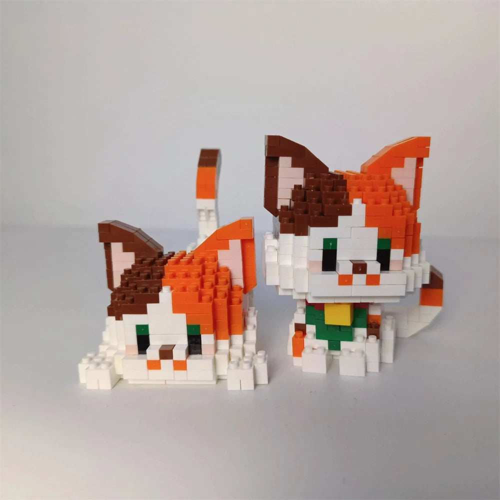 Micro Mini Super Cute Micro Cat Building Kit Tiny Pet Series Doll Figure The Perfect Miniature Gift for Cat Lovers and Girls