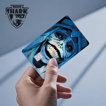 Maigc Shark Gold Dollar Money Cartoon Meme Reflective Sticker Film Cover for Debit Bank Credit Card Small Large Chip