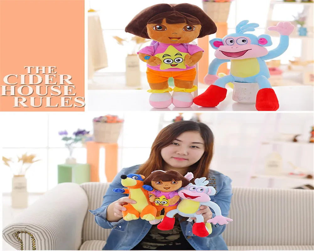 Hot Sale 25cm Genuine Love Adventure of Dora Monkey Boots Swiper Plush Toys Stuffed Soft Anime Dolls for Kids Birthday Gifts