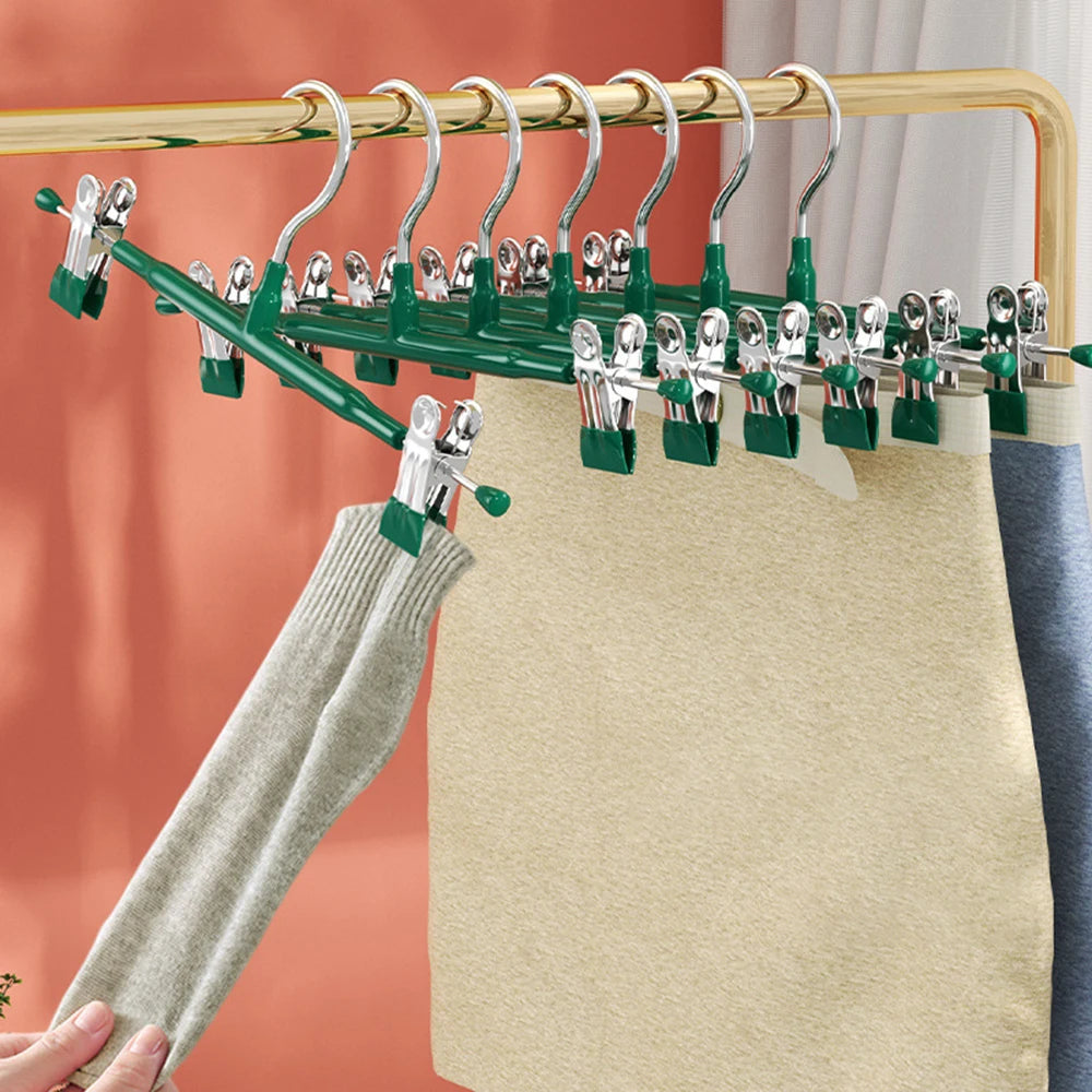 Wardrobe Home Clothes Drying Rack Skirt Clip Seamless Stainless Steel Pants Clip Pants Drying Rack Hanging Underwear Rack