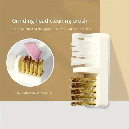 Copper Wire Nail Drill Bit Polishing Head Cleaning Brush Remove Dust Soft Hair Tools