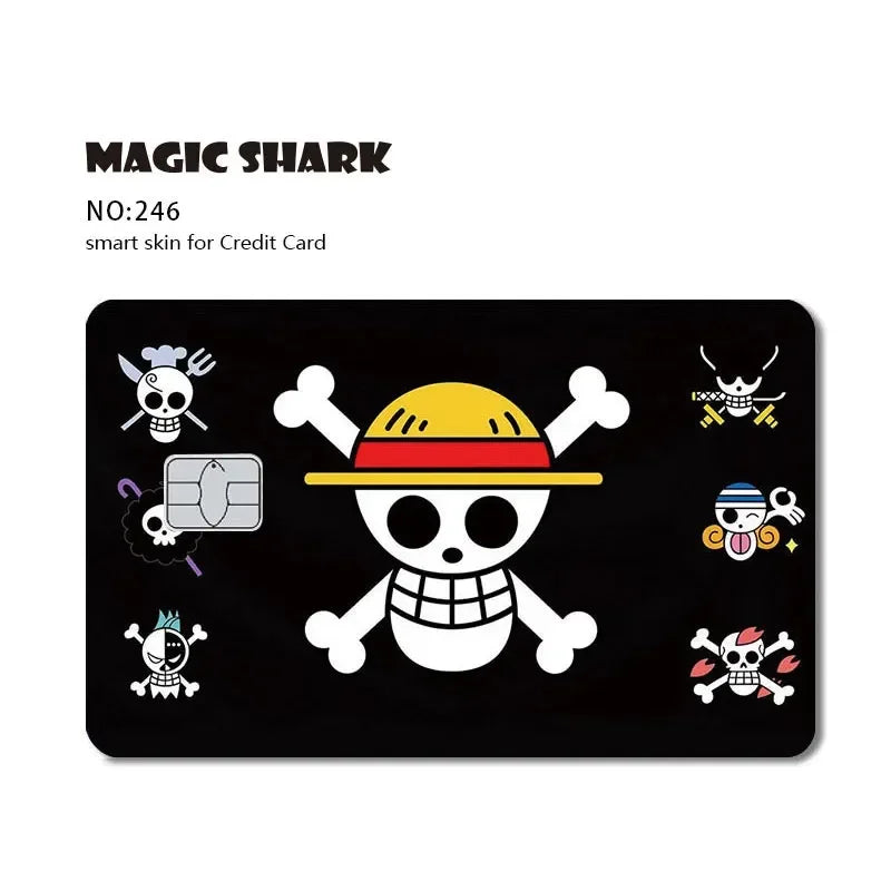 Magic Shark Wanted Anime 3M PVC Matte No Fade Skin Cover Sticker for Metro Debit Credit Card