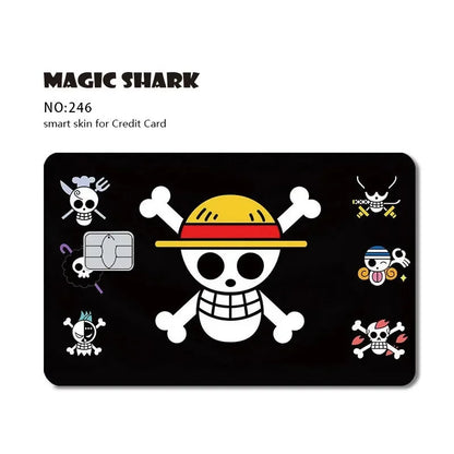 Magic Shark Wanted Anime 3M PVC Matte No Fade Skin Cover Sticker for Metro Debit Credit Card