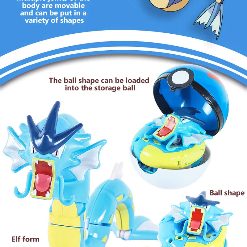 18 Styles Pokemon Anime Deformation Figures Pikachu Eevee Mewtwo Greninja Pokeball Figure Pet Action Model Toys Kids Gifts Toys