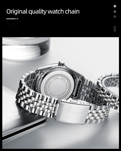 CHENXI 004D Men Quartz Watches Luxury Stainless Steel Waterproof Luminous Date Casual Wristwatch for Male