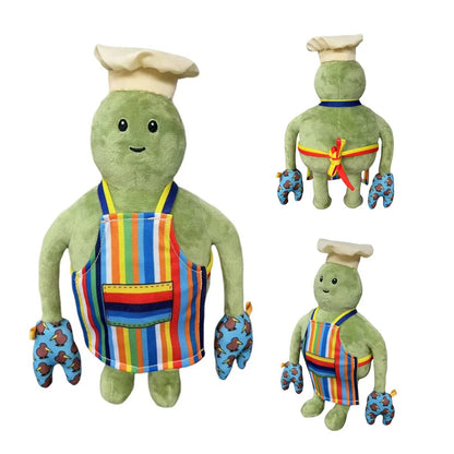 Anime Tiny Chef Show Plush Toy Cartoon Animation Suffed Doll Wearing Apron Collection Plushie Toy Kid Birthday Christmas Gifts
