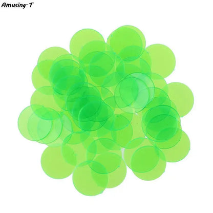 50PCS 15mm Plastic Poker Chips Casino Bingo Markers Token Family Game ToyCreative Gift Accessories