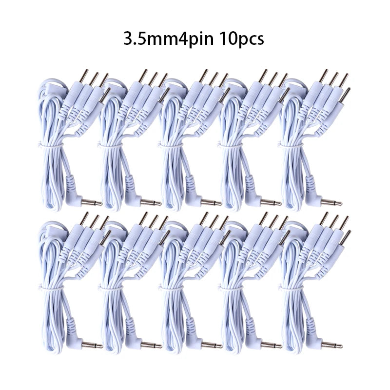 3.5mm Plug 2Pins & 4Pins  for Tens Body Slimming Massager Muscle Stimulation For 2way 4way Type Electrode Cable Line Wire