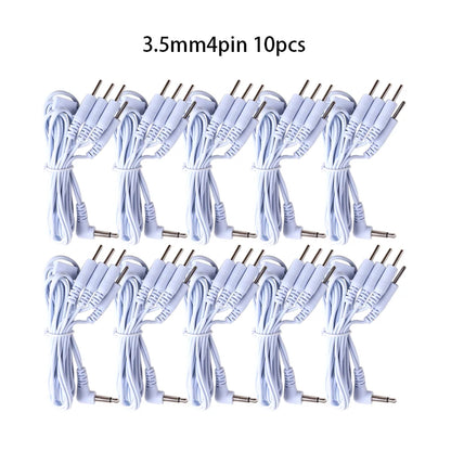3.5mm Plug 2Pins & 4Pins  for Tens Body Slimming Massager Muscle Stimulation For 2way 4way Type Electrode Cable Line Wire