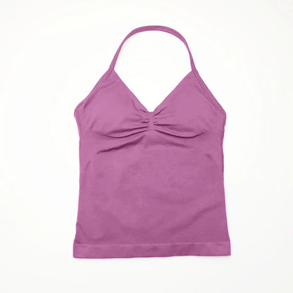 NCLAGEN Impact Longline Strappy Top Sports Yoga Vest Women's Fitness Tank Top Gym Beautiful Open Back Bra Running Workout Halter