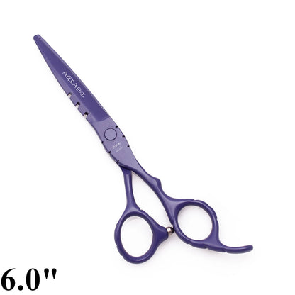 Professional Hairdressing Scissors 5.5" 6" AQIABI Japan Stainless Thinning Scissors Barber Shop Hair Cutting Scissors Red A1010