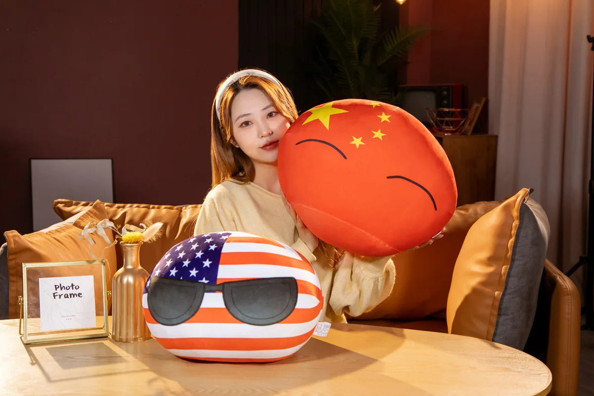 10/30/40cm Polandball Plush Doll Countryball Country Ball Toy Plush Pendant Stuffed Doll Christmas Children Gift