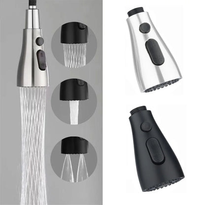 Kitchen Pull Out Faucet Sprayer Nozzle Kitchen Spare Replacement Tap Sprayer 3Modes Water Saving Shower Spray Head