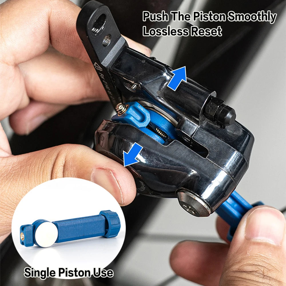 2in1 Bicycle Brake Pad Spreader Tool Durable Steel Rotatable Bike Oil Disc Piston Reset Hydraulic Brake Caliper Piston Extension