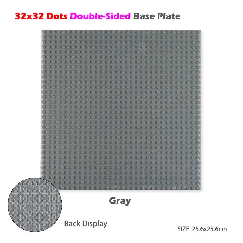 Classic Base Plates Plastic Bricks Double-sided 16*32 32X32 Dots City Blocks Baseplate DIY Parts Board Toys Kids Gift
