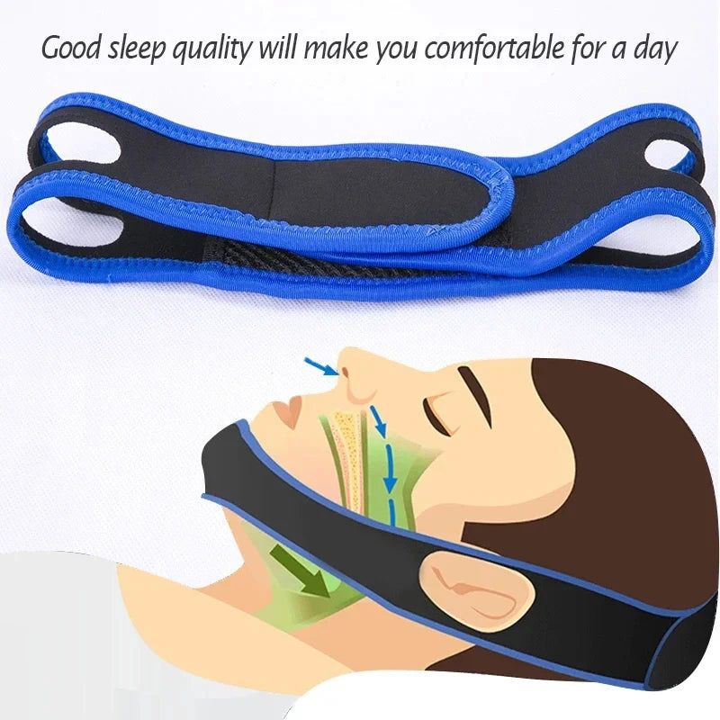 1 adjustable anti-snoring belt, anti-snoring chin support belt, facial lifting and stretching belt