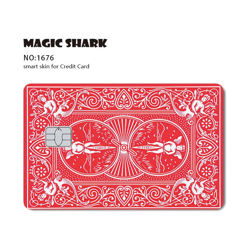 Magic Shark Fashin King Poker Money Game Controler Dragon 3M Matte Thin Sticker Film Skin for Debit Bank Credit Card
