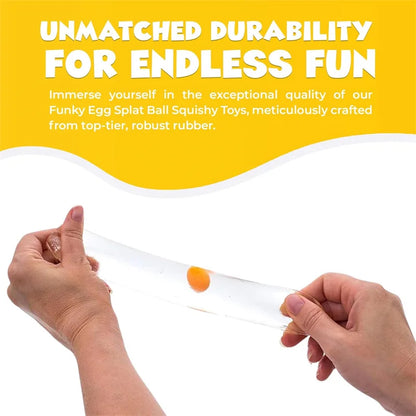 Funky Egg Squishy Ball Clear Squeeze Splat Ball Easter Basket Fillers Squishies Fun Toy Anxiety Reducer for Kids Adults