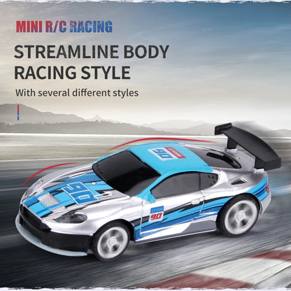 1:58 Remote Control MINI RC Car Battery Operated Racing Car PVC Cans Pack Machine Drift-Buggy Bluetooth radio Controlled Toy Kid