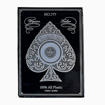 Premium Gold Edge Silver Edge Playing Cards PVC Plastic Waterproof Durable Poker Cards Large Character Deck of Cards for Parties
