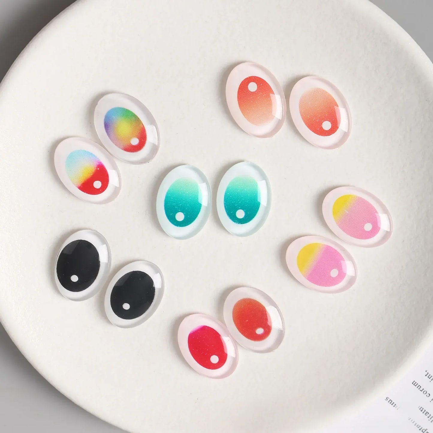 18pcs For Labubu Eye Accessories Simulation Glass Eye Patches Dolls Accessories