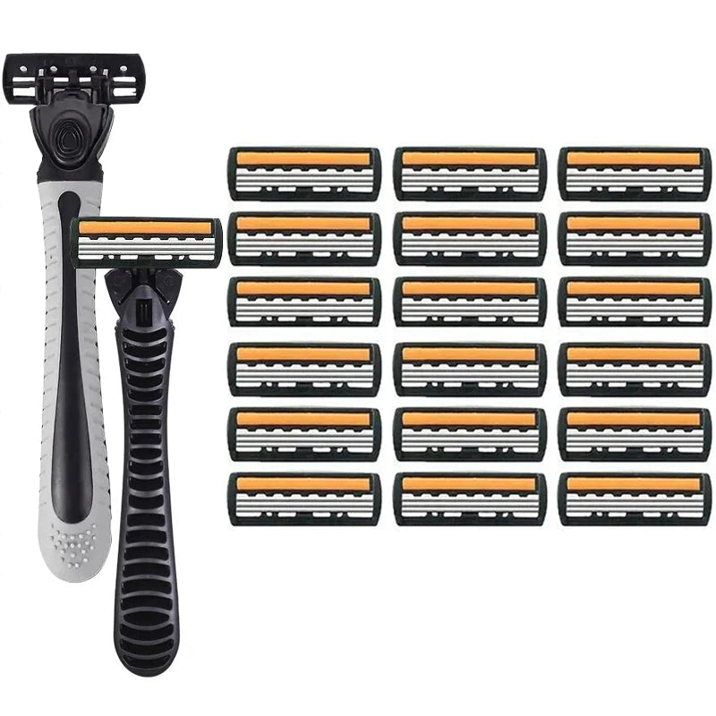 Shaver Brand New Design Men Razor Shaving Two Layer Shaver Reusable Razor Imported Blade Multi Tool Head Change