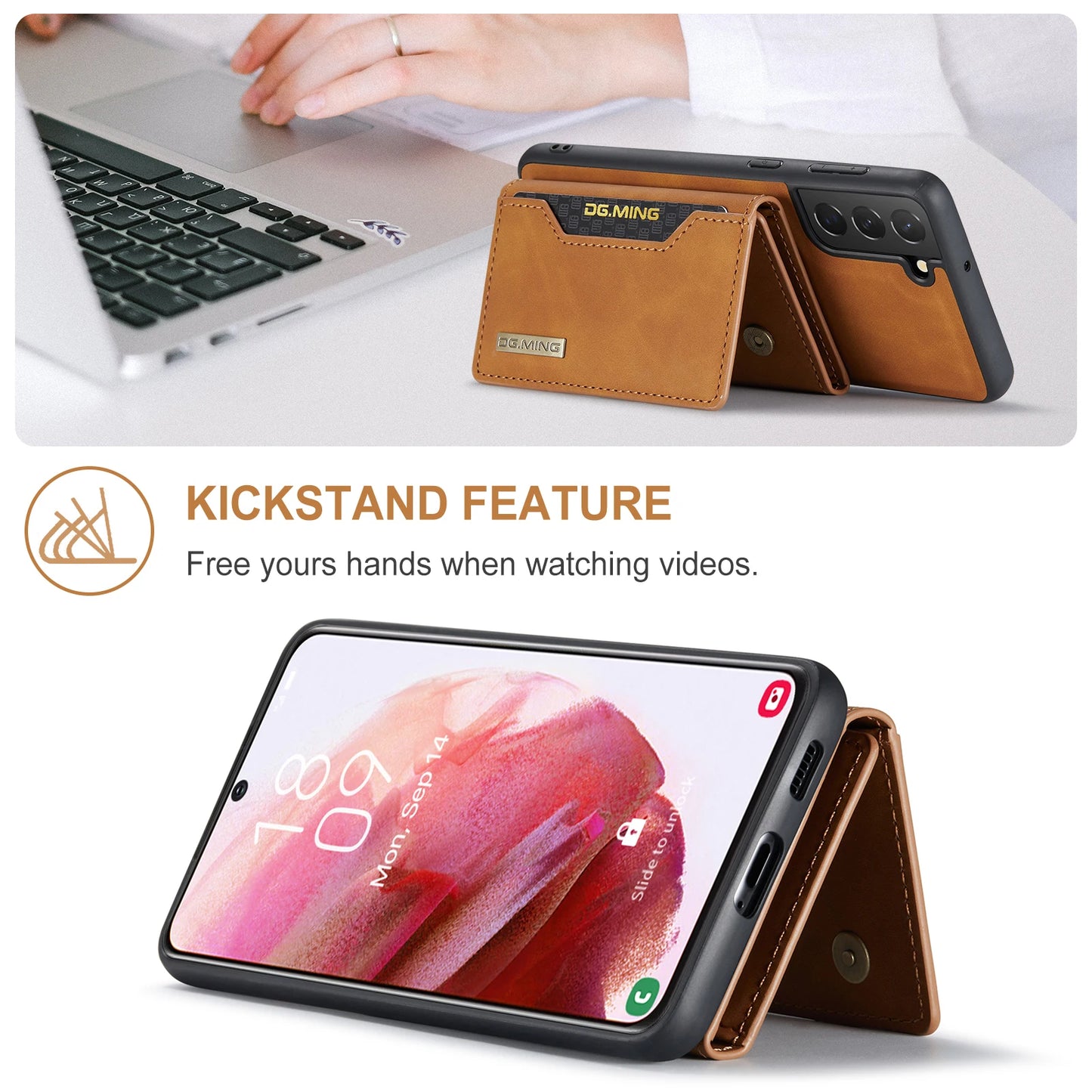 Magnetic Detachable Leather Wallet Case for Samsung Galaxy S25 Ultra S24 FE S23 Plus S22 A16 A36 A35 A55 A15 Cards Holder Cover