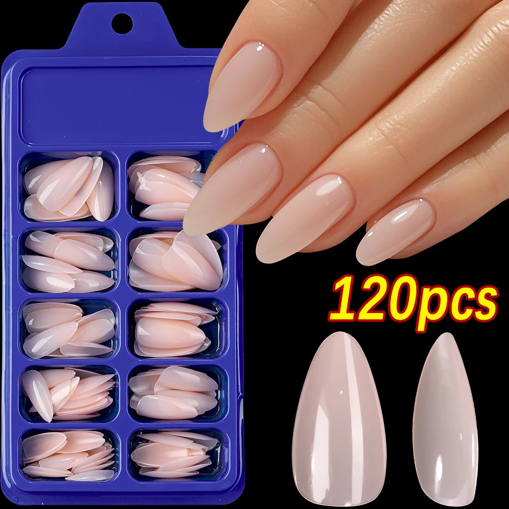 120Pcs 9-Colors French Fake Toenails Summer Short Sqaure Press On Toe Nails Tips Glossy Nude/Pink/Brown Full Cover False Toenail
