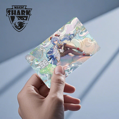 Magic Shark Cartoon Rabbit Warrior Flower Anime Chocolate PVC Sticker Film Skin Cover for Debit Credit Card