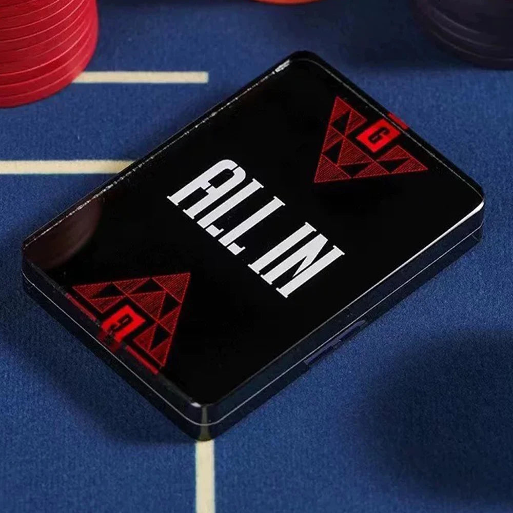 Acrylic Crystal Exquisite Poker Dealer Puck Button Code ”ALL IN" Entertainment Game Board Table Accessories