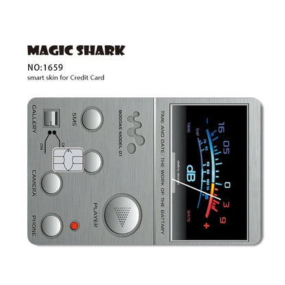 2025 New Magic Shark Anime Money Charge 404 Error ID Game Machine Film Skin Sticker for Debit Bank Credit Card
