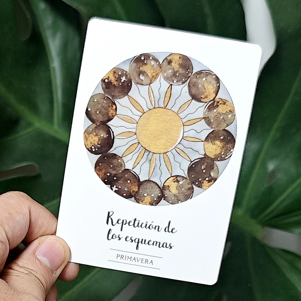 Romantic Love Oracle Deck 42 Pcs Heart Chakra Oracle Cards 10.5*7.5cm In Spanish Language