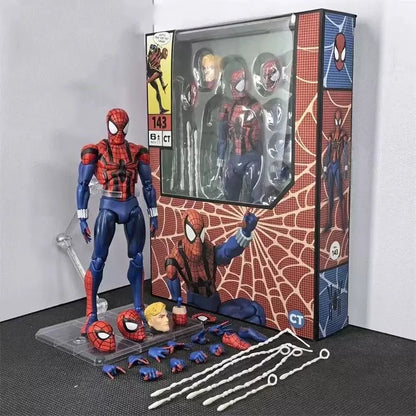 New CT Toys Spiderman Figure Mafex 185 Miles Morales 2099 Classic Costume Spider-Man Action Figure Anime Mafex185 Figurine Toys