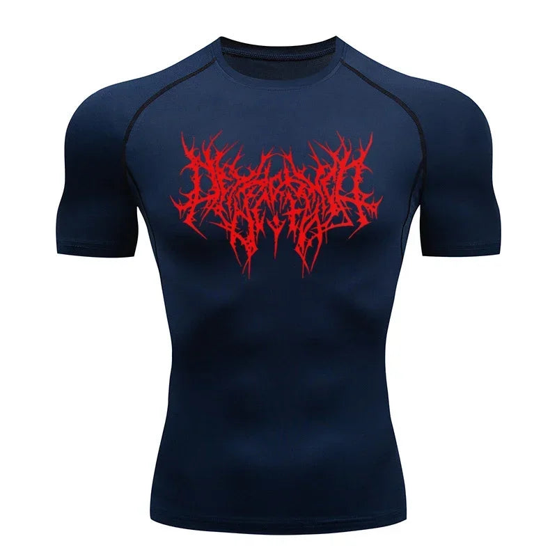 Men's T-shirt Men Running Sport T Shirt Men Compression Fitness Tops Tee Quick DryTight Training Gym Sport Running Shirts Jersey
