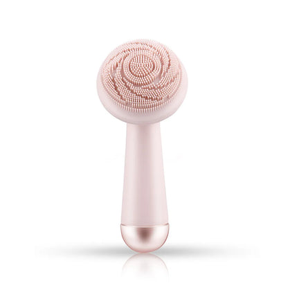 Electric Silicone Facial Brush Cleaner Vibration Roller Massage Pore Cleansing Instrument Waterproof Rechargeable Beauty Tool