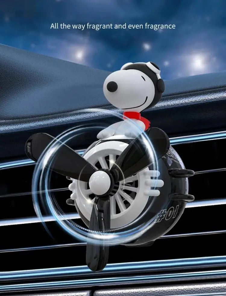 Snoopy Air Freshener Flying Propeller Pilot Series Car Accessories Anime Figures Aromatherapy Fragrance Diffuser Car Decor Gifts