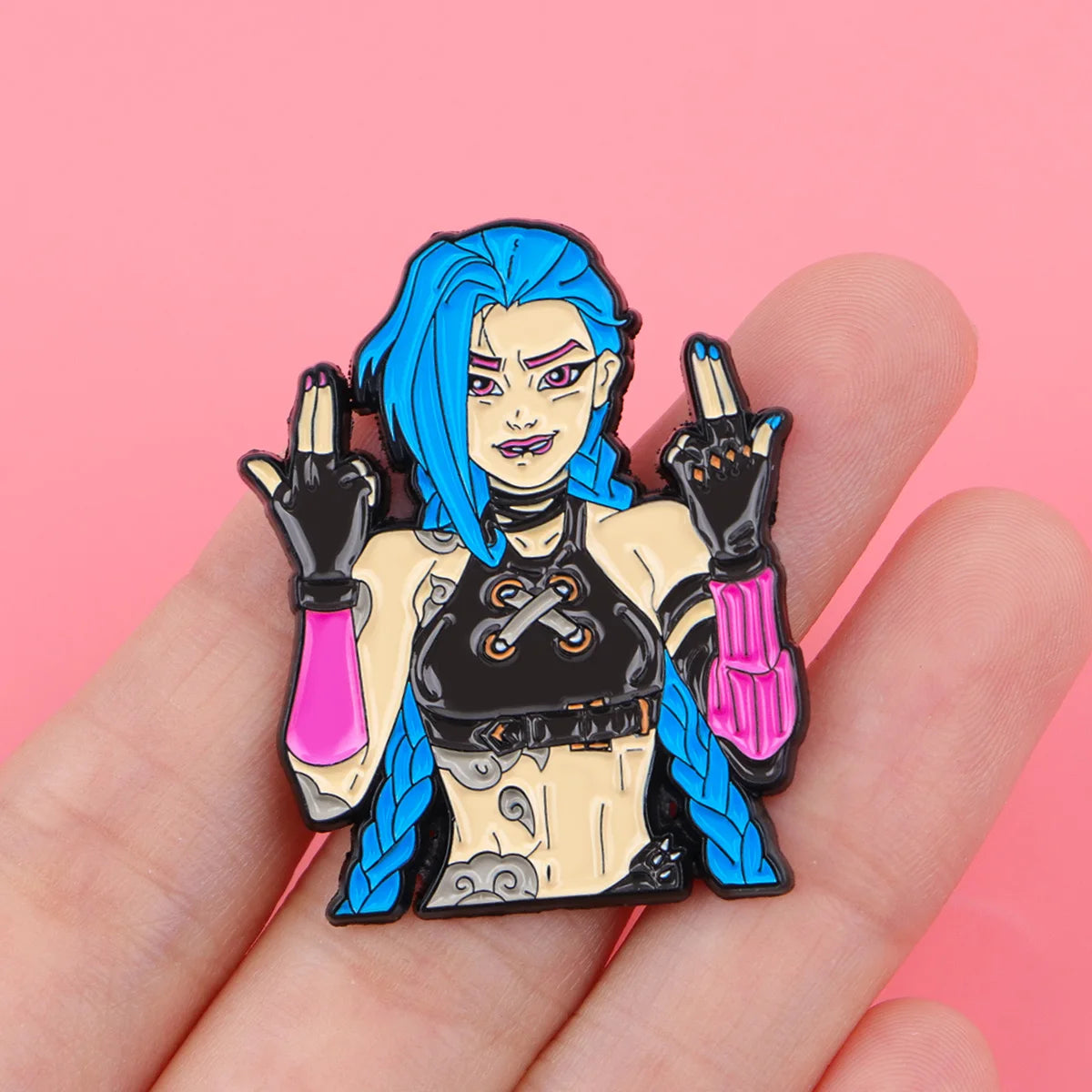 Anime Villain Character Enamel Pin Cool Game Girls Brooches Lapel Pins Backpack Accessories Decorative Jewelry Gift for Friends