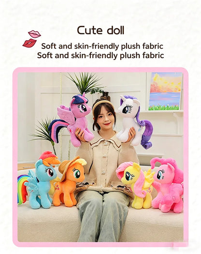 Little Pony Rainbow Dash Applejack Plush Toy 28cm Official Hasbro Figure Soft Stuffed Animal For Fans Collection Gift