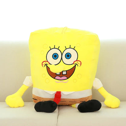 2pcs/lot 35cm Cute SpongeBob Patrick Star Plush Toy Very Soft Hug Pillow Stuffed Cartoon Anime Plushies Kawaii Doll Xmas Gifts