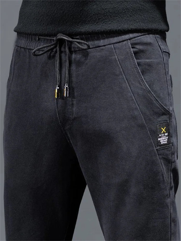 Men's Loose-Fit Harem Denim Joggers