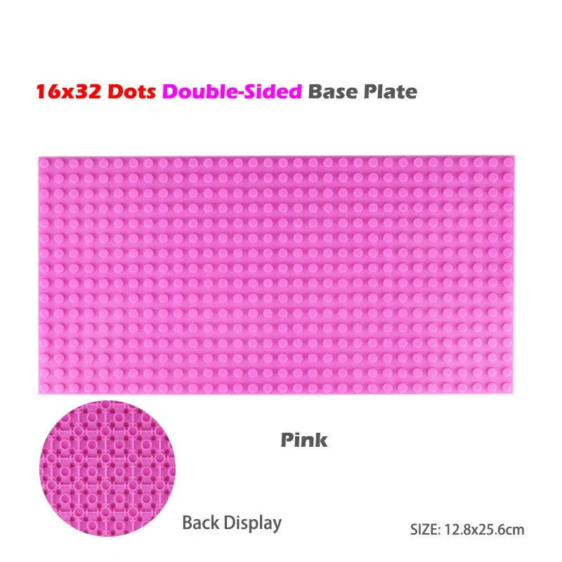 Classic Base Plates Plastic Bricks Double-sided 16*32 32X32 Dots City Blocks Baseplate DIY Parts Board Toys Kids Gift