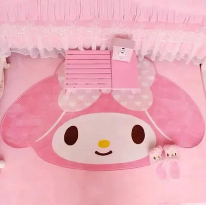 Kawaii My Melody Carpet Kawaii Home Soft Fur Rugs Girls Bedroom Living Room Floor Mat Doormat Decoration Cartoon Gift For Girl