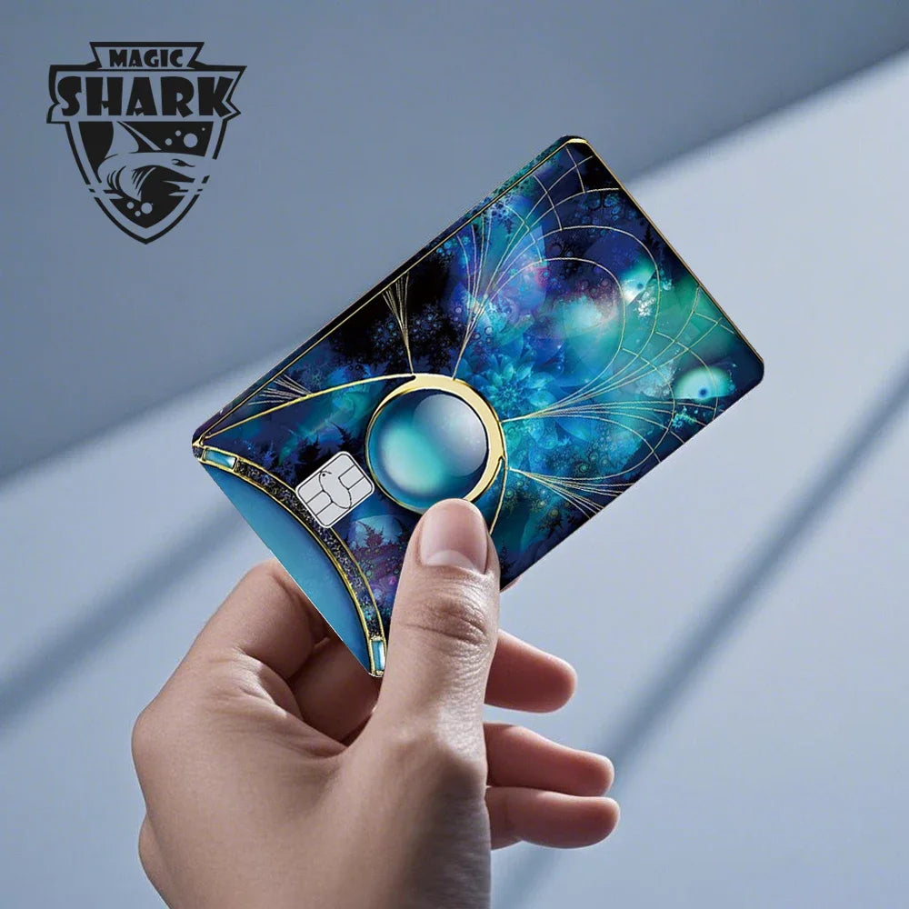 Magic Shark Flower Butterfly Bear Wing No Fade PVC Film Skin Cover Sticker for Bank Debit Credit Card