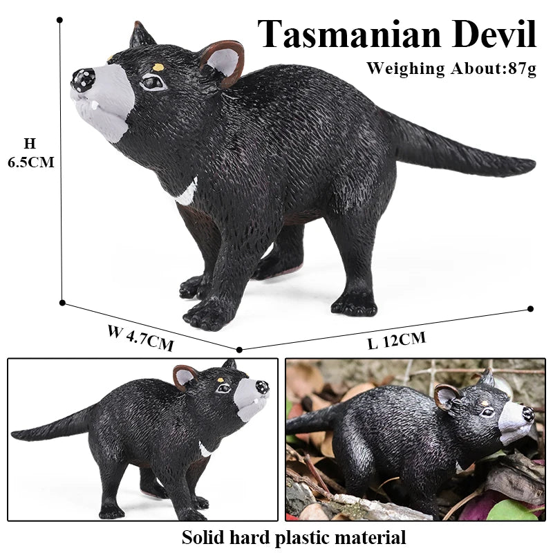 Oenux Forest Wild Animals Badger Brock Tapirus indicus Beaver Anteater Action Figures Model PVC Collection Education Kid Toy