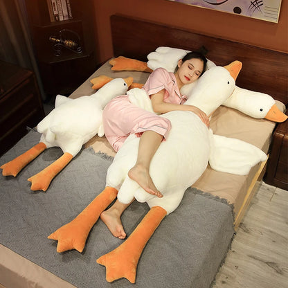 130/160/190cm Large White Goose Fur-Retriever Soft Toy Children's Girls' Gift Cute Doll Sleeping Pillow Large-sized Doll