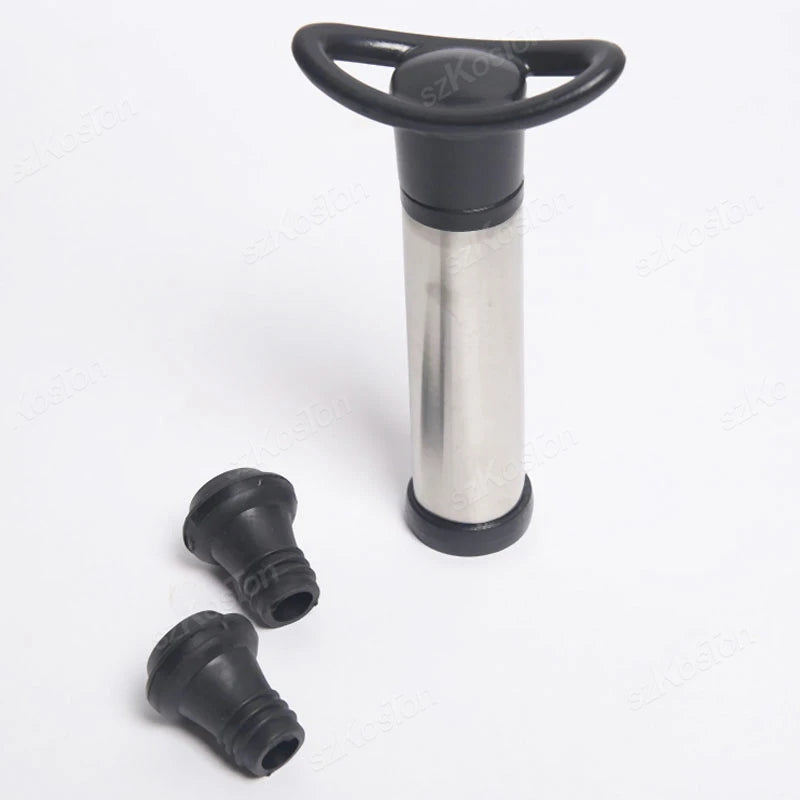 Wine Stopper With Vacuum Pump Bar Accessories Air Lock Aerator Rubber Black Bottle Stopper Keep Wine Fresh Saver Sealing
